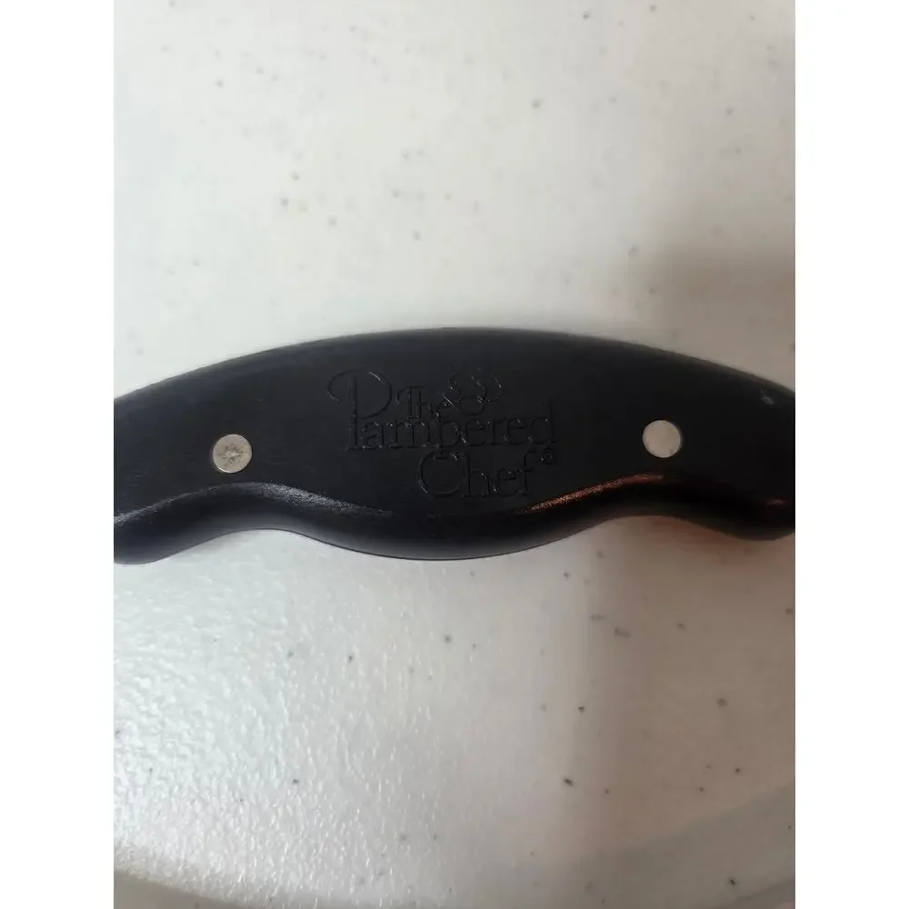 Pampered Chef Crinkle Cutter 1063 Vegetable Fruit Cheese Wavy Cutter&Cover Large